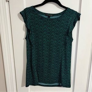 Banana Republic Green Patterned Blouse